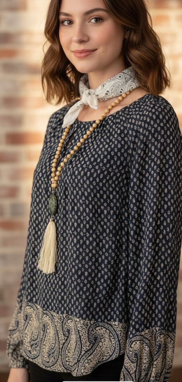 Lucky Brand Boho Boxy Blouse
